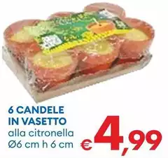 6 Candele In Vasetto