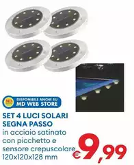 Set 4 Luci Solari Segna Passo