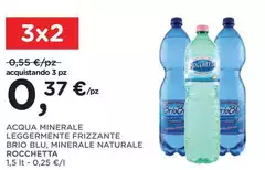 Rocchetta - Acqua Minerale Leggermente Frizzante Brio Blu, Minerale Naturale Rocchetta - Acqua Minerale Leggermente Frizzante Brio Blu, Minerale Naturale