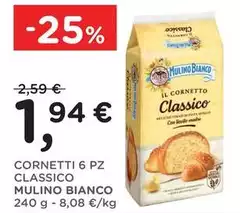 Mulino Bianco - Cornetti 6 Pz Classico