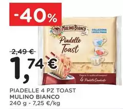 Mulino Bianco - Piadelle 4 Pz Toast