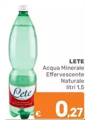 Lete - Acqua Minerale Effervescente Naturale