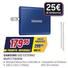 Samsung - Ssd Esterno MUPC1.1OHWW