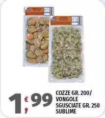 Sublime - Cozze Vongole Sgusciate