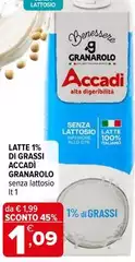 Granarolo - Latte 1% Di Grassi Accadi