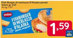 Selex - Fish Burger Di Merluzzo D'Alaska Panati Selex - Fish Burger Di Merluzzo D'Alaska Panati