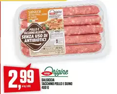 Origine - Salsiccia Tacchino Pollo E Suino Origine - Salsiccia Tacchino Pollo E Suino