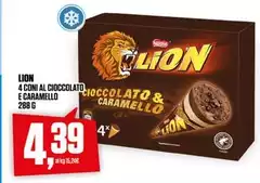 Lion - 4 Coni Al Cioccolato E Caramello Lion - 4 Coni Al Cioccolato E Caramello