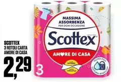 Scottex - 3 Rotoli Carta Amore Di Casa Scottex - 3 Rotoli Carta Amore Di Casa