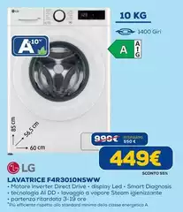 LG - Lavatrice F4R3010NSWW