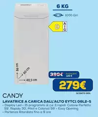 Candy - Lavatrice A Carica Dall'Alto EYTC1 06L2-S Candy - Lavatrice A Carica Dall'Alto EYTC1 06L2-S