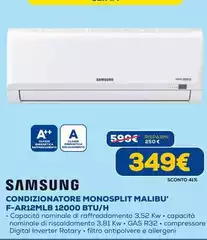 Samsung - Condizionatore Monosplit Malibu F-AR12MLB 1200 Btu/H
