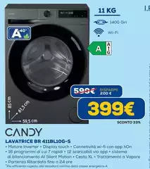 Candy - Lavatrice BR 411BL10G-S Candy - Lavatrice BR 411BL10G-S
