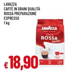 Lavazza - Caffè In Grani Qualità Rossa Preparazione Espresso Lavazza - Caffè In Grani Qualità Rossa Preparazione Espresso