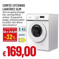 Comfeè - CFE10W60 Lavatrice Slim