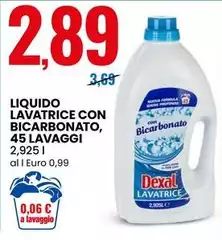 Dexal - Liquido Lavatrice Con Bicarbonato, 45 Lavaggi Dexal - Liquido Lavatrice Con Bicarbonato, 45 Lavaggi