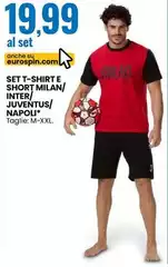 Su - Set T-shirt E Short Milan/ Inter/ Juventus/ Napoli Su - Set T-shirt E Short Milan/ Inter/ Juventus/ Napoli