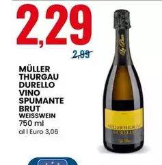 Durello - Müller Thurgau  Vino Spumante Brut Weisswein
