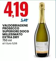 Valdobbiadene -  Prosecco Superiore DOCG Millesimato Extra Dry