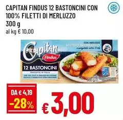 Capitan Findus - 12 Bastoncini Con 100% Filetti Di Merluzzo Capitan Findus - 12 Bastoncini Con 100% Filetti Di Merluzzo