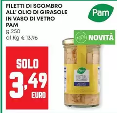 Pam - Filetti Di Sgombro All'olio Di Girasole In Vaso Di Vetro