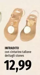 Infradito Con Cinturino Tallone Dettagli Stones