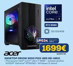 Acer - Desktop Orion 3000 PO3-665 NE-H810 Acer - Desktop Orion 3000 PO3-665 NE-H810
