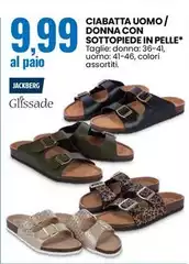 Jackberg - Ciabatta Uomo/ Donna Con Sottopiede In Pelle Jackberg - Ciabatta Uomo/ Donna Con Sottopiede In Pelle