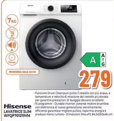 Hisense - Lavatrice Slim Wfqp701219VM