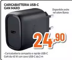 Caricabatteria Usb-c Gan Maxo