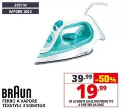 Braun - Ferro A Vapore Texstyle 3 SI3041GR Braun - Ferro A Vapore Texstyle 3 SI3041GR