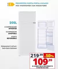 Smartway - Frigorifero Doppia Porta A Incasso Mod. WHDP29SMIEB1 | Ean: 8054341712865