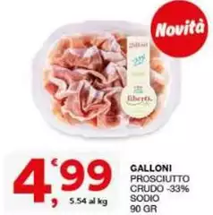 Galloni - Prosciutto Crudo -33% Sodio Galloni - Prosciutto Crudo -33% Sodio