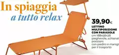 Tutto - Lettino Multiposizione Con Parasole Tutto - Lettino Multiposizione Con Parasole