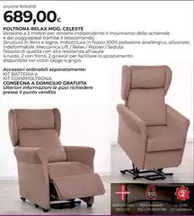 Fiocco - Poltrona Relax Mod. Celeste Fiocco - Poltrona Relax Mod. Celeste