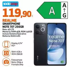 Realme - Smartphone Note 70t 256gb
