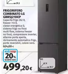 LG - Frigorifero Combinato GBSBJ21DEP LG - Frigorifero Combinato GBSBJ21DEP