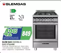 Glem - Gas Cucina A Gas ST664MI Glem - Gas Cucina A Gas ST664MI