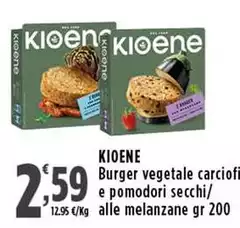 Kioene - Burger Vegetale Carciot E Pomodori Secchi