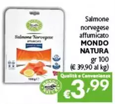 Mondo Natura - Salmone Norvegese Affumicato Mondo Natura - Salmone Norvegese Affumicato