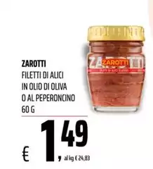 Zarotti - Filetti Di Alici In Olio Di Oliva O Al Peperoncino