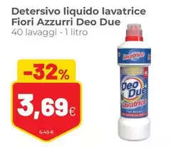 Deo - Detersivo Liquido Lavatrice Fiori Azzurri Deo - Detersivo Liquido Lavatrice Fiori Azzurri