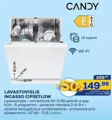 Candy - Lavastoviglie Incasso CIP3E7LOW Candy - Lavastoviglie Incasso CIP3E7LOW