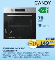 Candy - Forno Da Incasso CA6N3BHTX Candy - Forno Da Incasso CA6N3BHTX