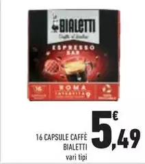 Bialetti - 16 Capsule Caffè Bialetti - 16 Capsule Caffè