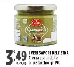 Gusto Etna - I Veri Sapori Crema Spalmabile Al Pistacchio