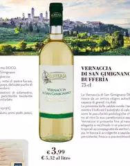 Bufferìa - Vernaccia Di San Gimignano Bufferìa - Vernaccia Di San Gimignano