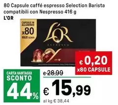 Capsule - Caffé Espresso Selection Barista Compatibili Con Nespresso Capsule - Caffé Espresso Selection Barista Compatibili Con Nespresso