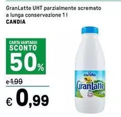 Candia - Granlatte UHT Parzialmente Scremato A Lunga Conservazione Candia - Granlatte UHT Parzialmente Scremato A Lunga Conservazione