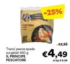 Il Principe Pescatore - Tranci Pesce Spada Surgelati